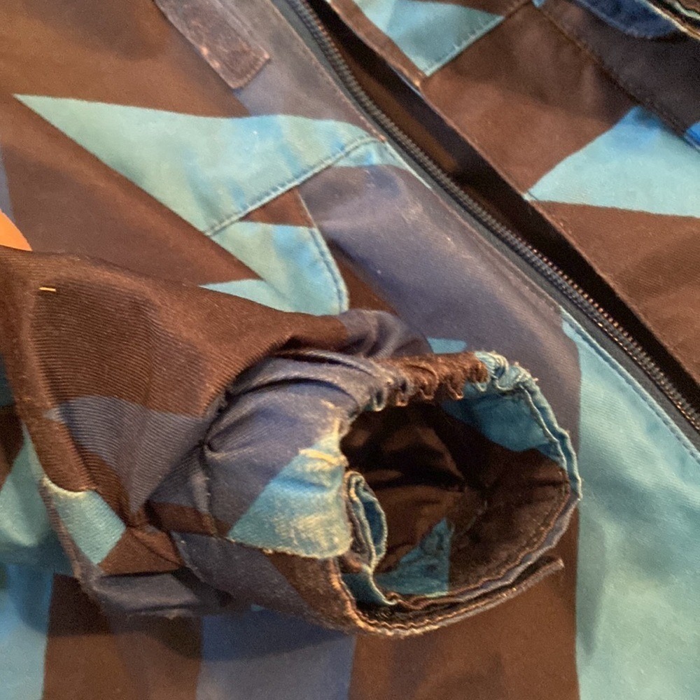 Columbia Kids Blue Geometric‎ Pattern Winter Jacket Hooded - Picture 7 of 15